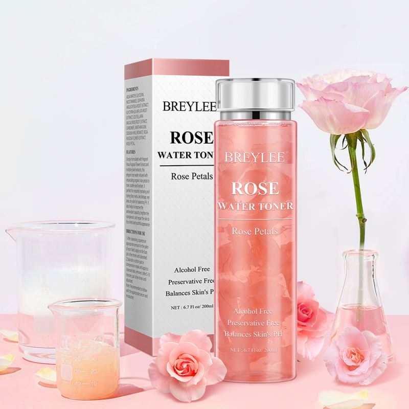 Breylee Top Selling Brightening Face Care Toner With Visible Rose Petal 200ml